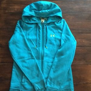 Turquoise Under Armour full zip hoodie